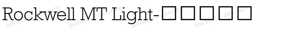 Rockwell MT Light字体转换